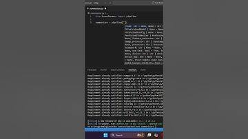 Text Summarizer in Python using Transformers | Programming Concepts #python #nlp #ai #huggingface