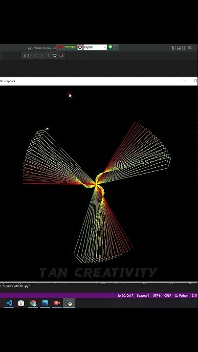 Simple turtle graphics design in python #trending #viral #coding # ...
