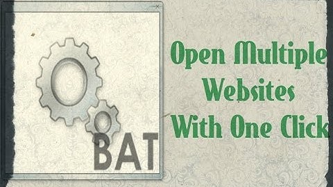 How to Open Multiple Websites With One Click