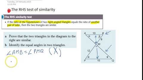 The RHS test of similarity