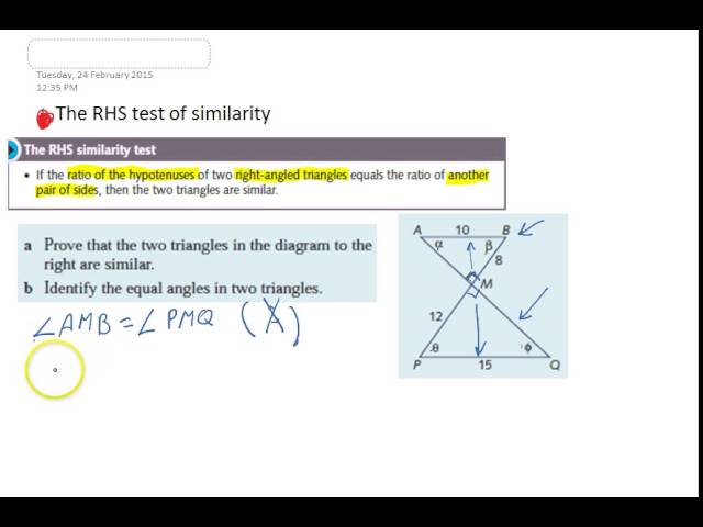 The RHS test of similarity