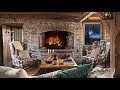 Winter Cozy Evening Relax With Spanish Guitar Romantic Relaxing Music Fireplace Sounds