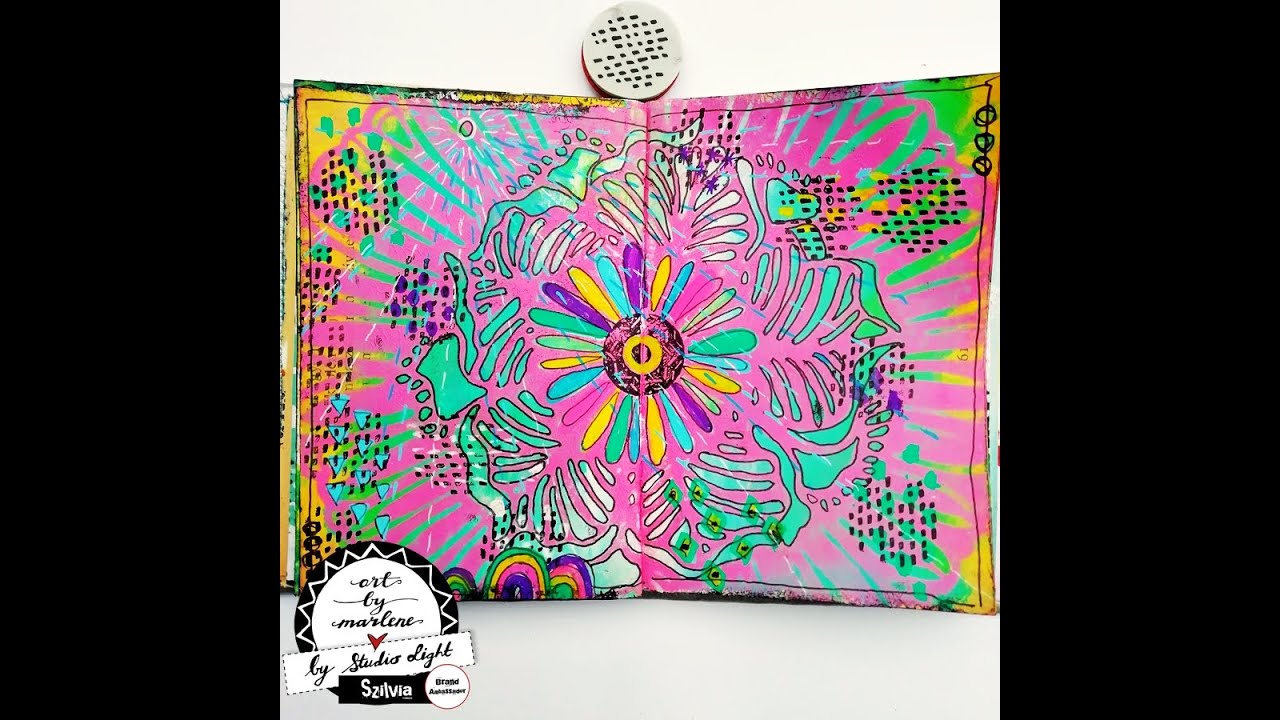 Advent calendar by Art by Marlene DAY 15 Art journal process video
