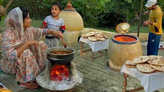Cooking Kashmiri Mutton Rogan Josh Korma with Tandoori Bread : Experience flavours in Village ll