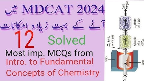 Most important MCQs from intro. to Fundamental Concepts of Chemistry for MDCAT 2024 |Chem. Chapter#1