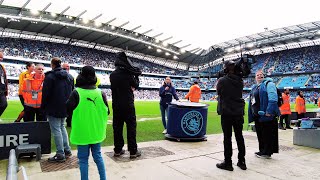 Man City's half-time activities at the Etihad