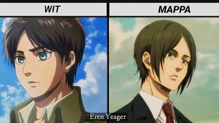 WIT STUDIO VS MAPPA COMPARISON AOT SEASON 4