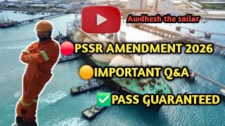 PSSR Amendment 2026 Question & Answer | Course Code 957 | New Rules Explained | Awdhesh the Sailor