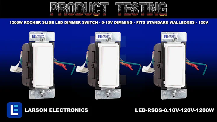 1200W Rocker Slide LED Dimmer Switch - 0-10V Dimming - Fits Standard Wallboxes - 120V
