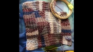 Junowl 10 stitch blanket  Loom Knit   Easy no purl