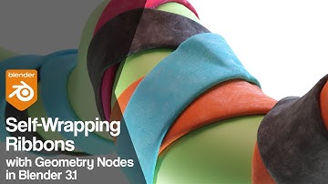 Self-Wrapping Ribbons with Geometry Nodes | Blender 3.1 Tutorial
