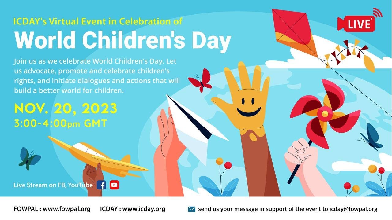 ICDAY's Virtual Event in Celebration of World Children's Day, 11/20/23