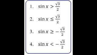 Решить тригонометрические неравенства sinx