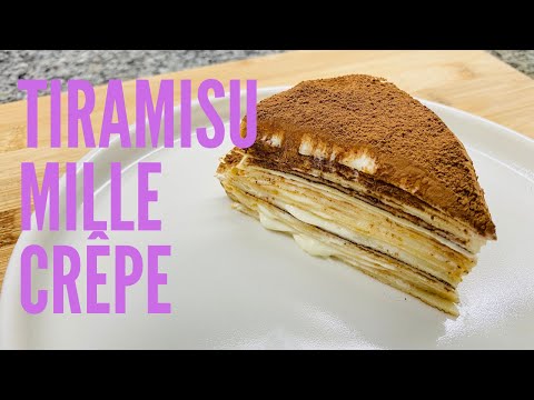 Unravel the Decadent Tiramisu Mille Crepe Cake - Expertly Crafted Dessert straight from the Cafe!
