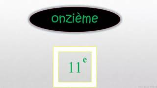 les nombres ordinaux