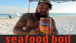 seafood boil at the beach🦐🦀🍻 | Bachelor trip 🔥