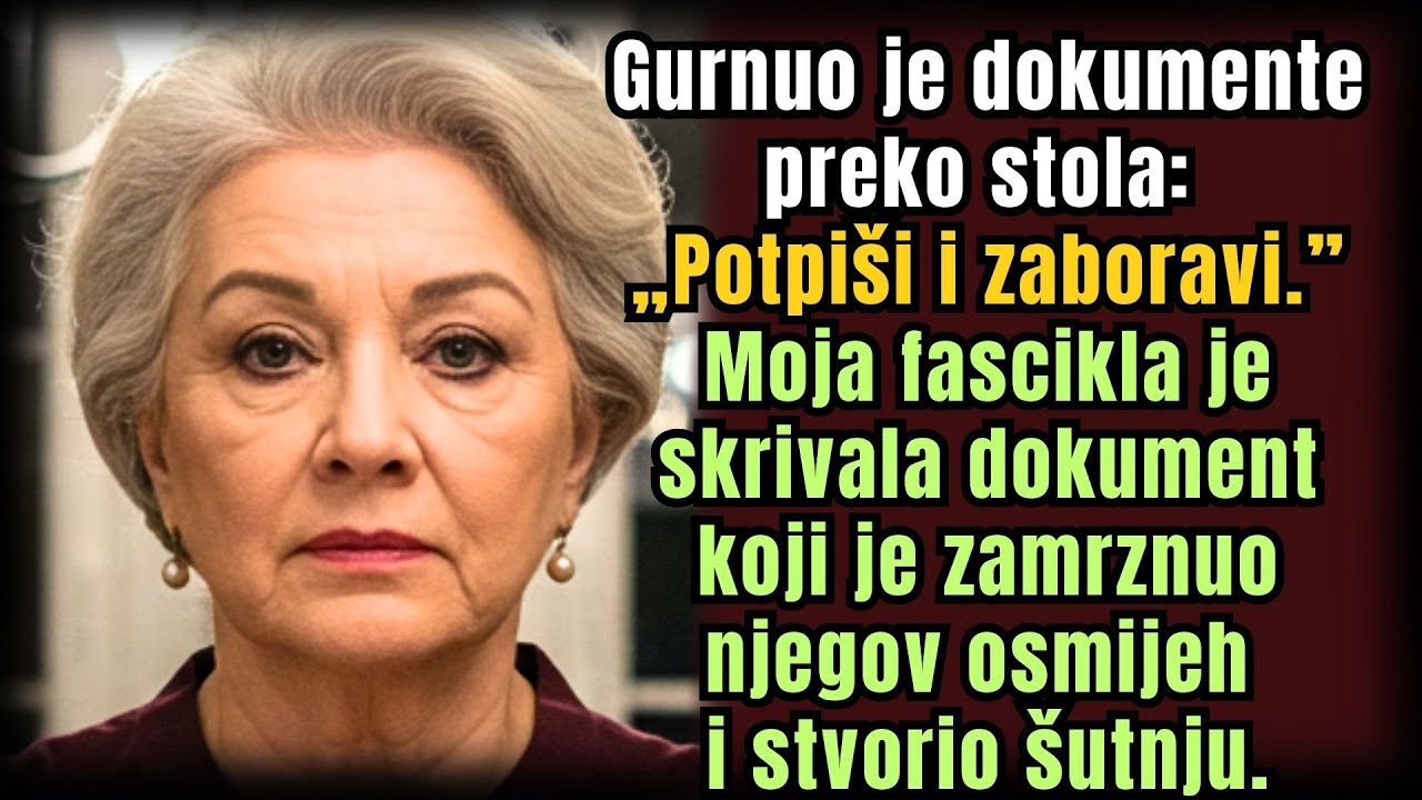 Sin mi gurnuo papire: “Potpiši i zaboravi” — ali moj dokument je zaledio mu osmijeh i sve oko nas