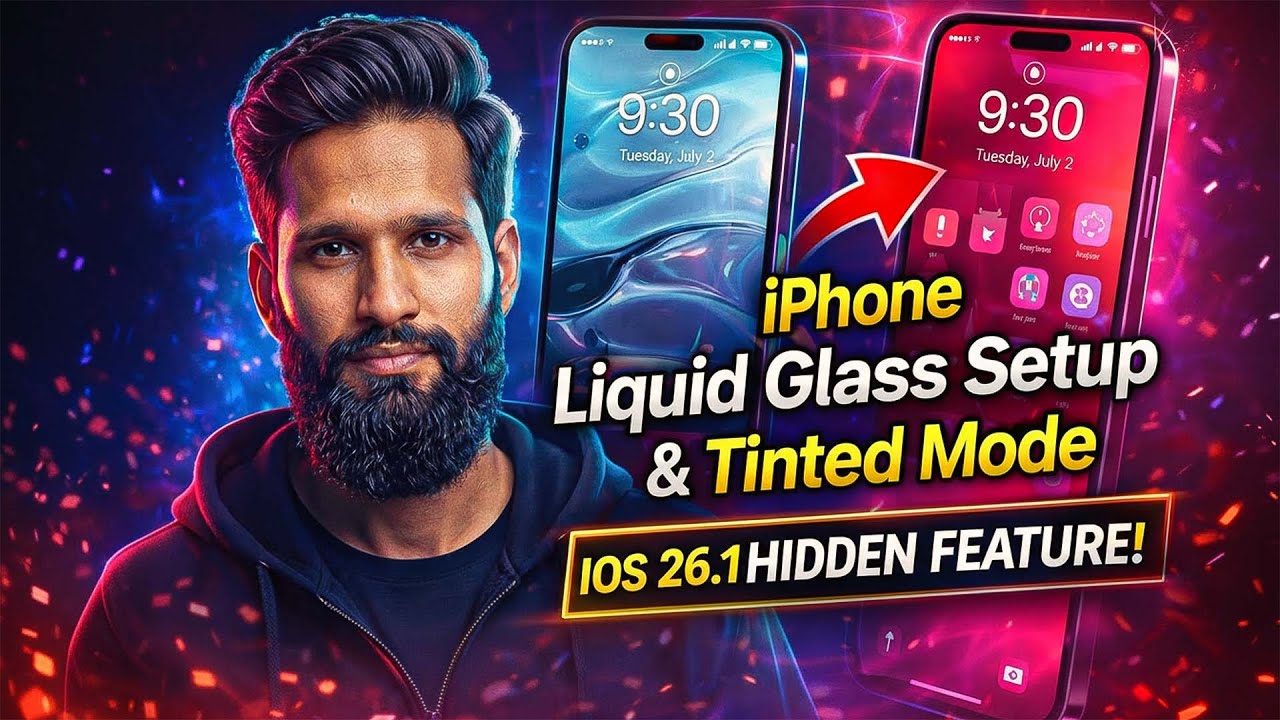 iPhone Liquid Glass Setup & Tinted Mode | iOS 26.1 Hidden Feature - YouTube