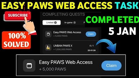 PAWS NEW TASK | EASY PAWS WEB ACCESS | UNBAN PAWS X | HOW TO COMPLETE PAWS NEW TASKS #paws #airdrop