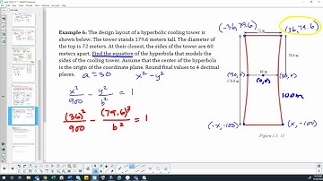 math 1050 5-5 Hyperbola application cooling tower video 6
