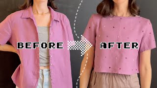 Time for a THIRFT FLIP  upcycling a shirt from start to finish