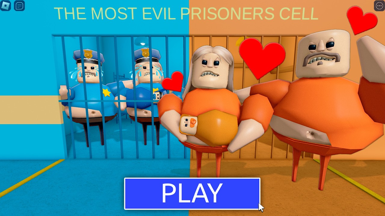 PRISONERS vs POLICE in BARRY PRISON RUN! NEW SCARY Obby (#Roblox)
