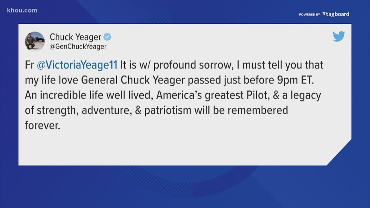 Chuck Yeager, Test Pilot Who Broke the Sound Barrier, Is Dead at 97