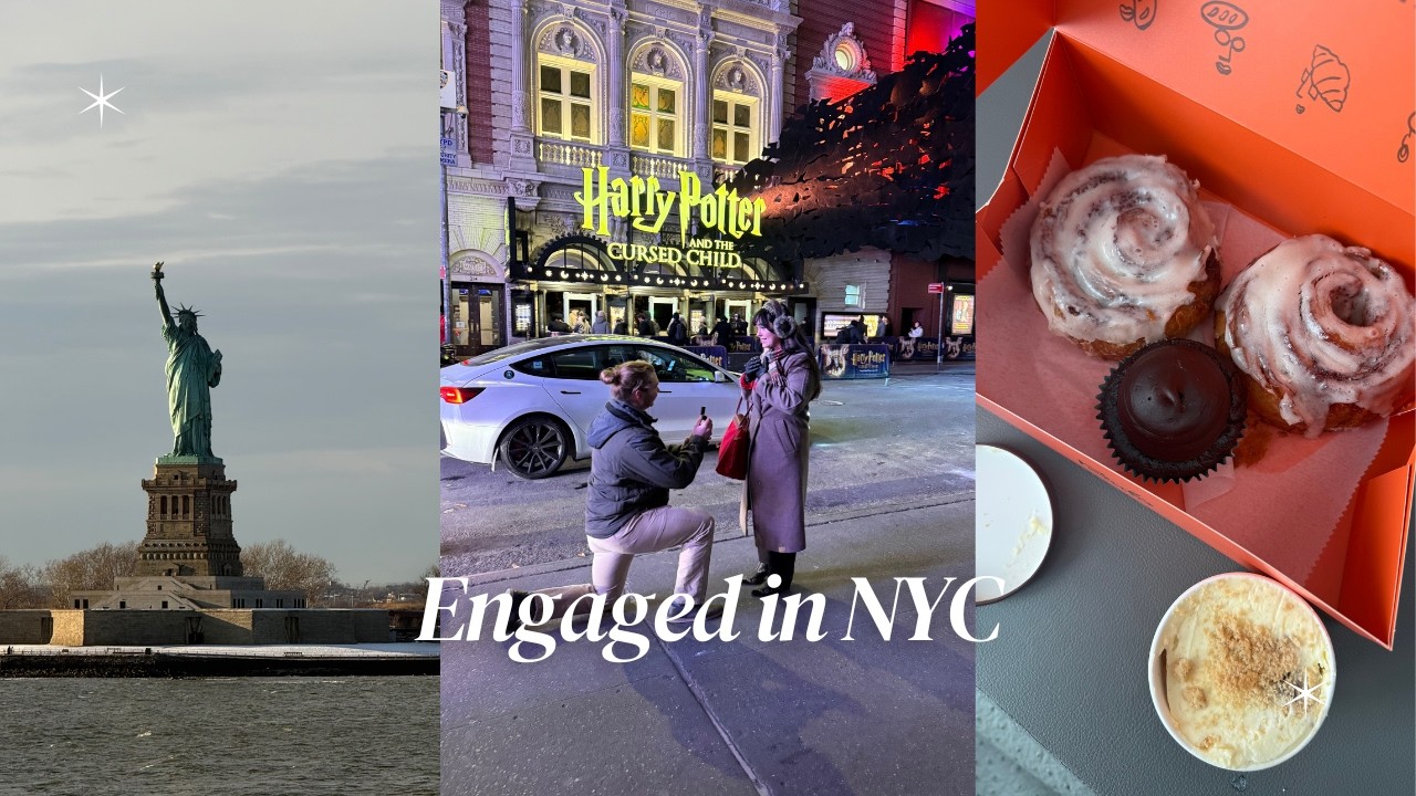 Getting engaged in NYC Vlog | Bakeries, Broadway, and more!