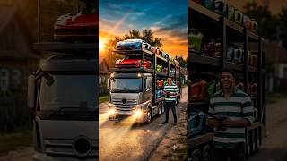 Giant RC Car Carrier Truck Loading 20 Lamborghini & Ferrari & Speed Test! #shorts #foryou #viral