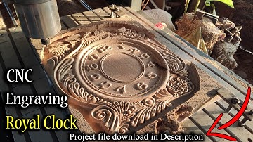 CNC Engraving Royal Clock // Vetric Aspire toturial // CNC Woodworking project