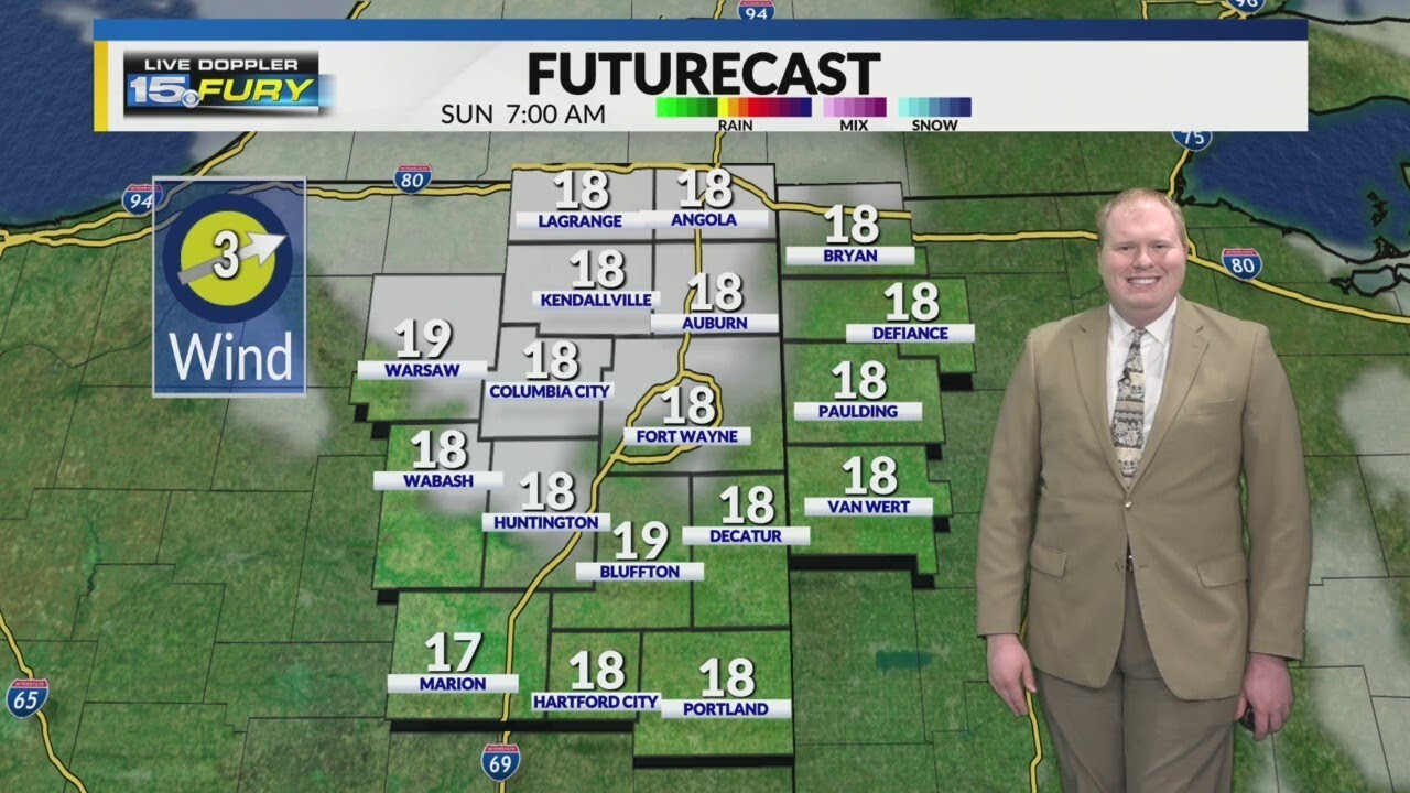 A bit warmer with decreasing clouds Sunday - YouTube