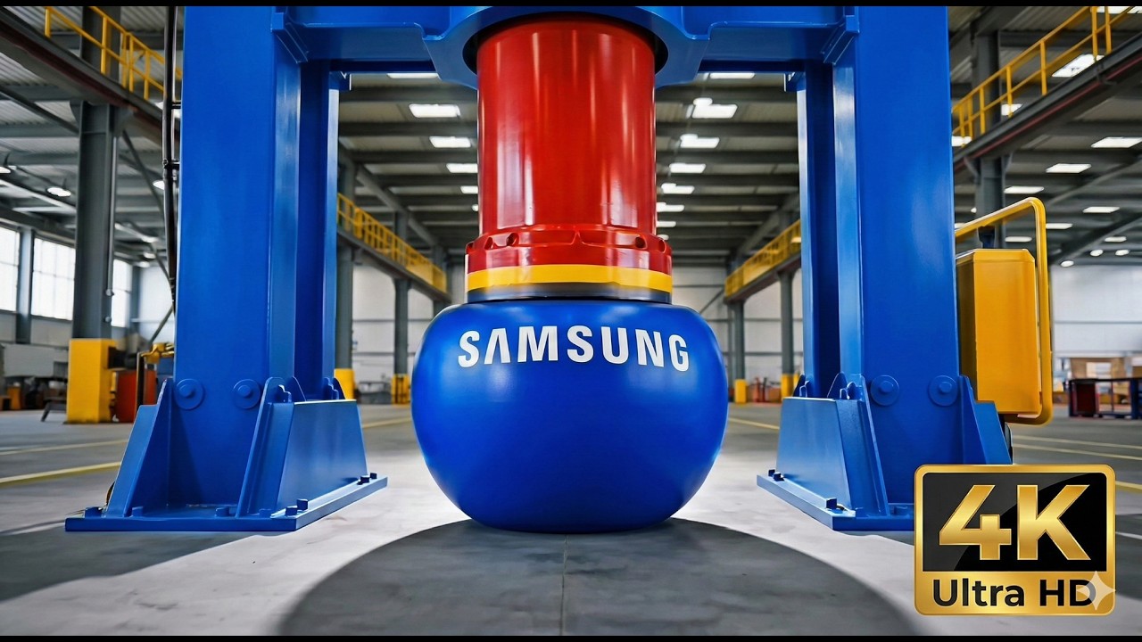 Oddly Satisfying: Giant Samsung Ball vs Press 🔵💥
