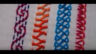 Hand Embroidery Designs | Basic embroidery stitches # Part 5 | Stitch and Flower-73