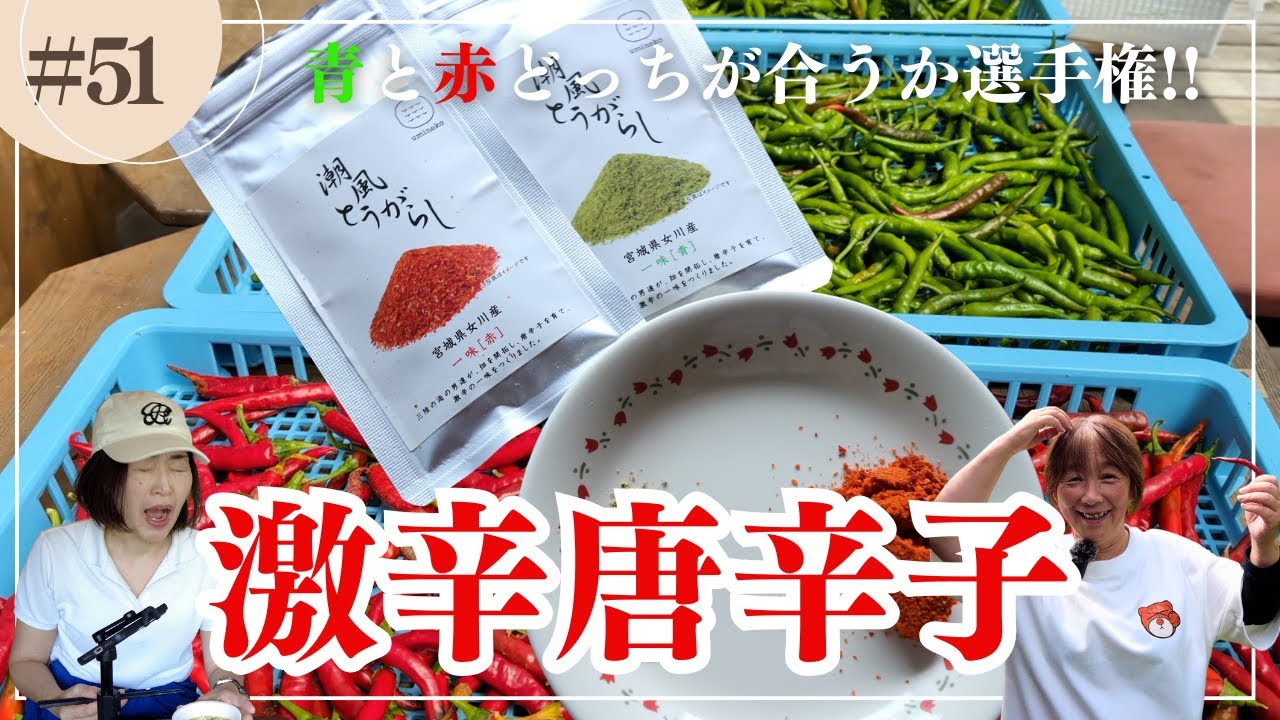 激辛唐辛子】青と赤どっちが合うか選手権!!コンビニフードで徹底比較