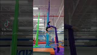 Single Pin Drop on Aerial Silks