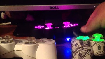 LED Lights Master Mod PS3 Controller with LED Rapid Fire Sw