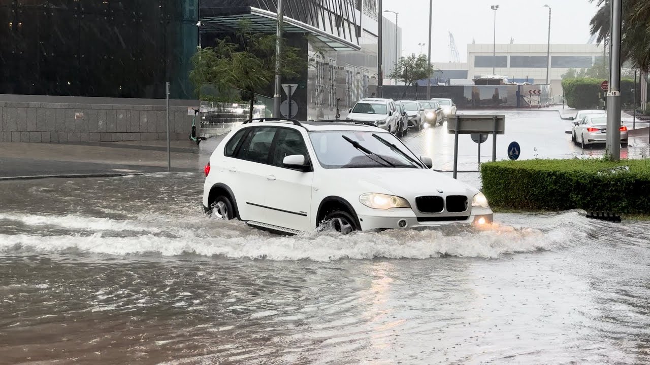 Heavy rain floods parts of Dubai Marina and JBR