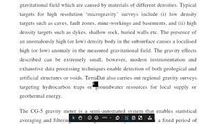 Environmental Geophysics Lect. 5 , Microgravity survey