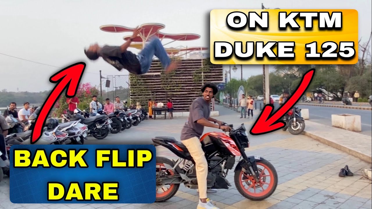 Shocking BackFlip In Public🥵 | KTM DUKE 125 Stunt 😬 | Sumit Parkour