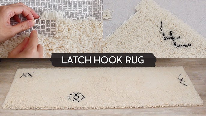 Comment faire un tapis en laine avec la technique du latch hooking (point  noué)