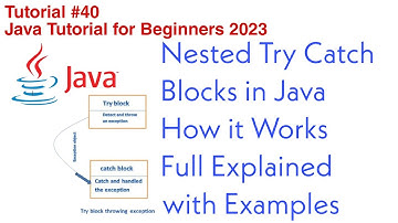 Nested Try Catch Block in Java | Exception Handling In Java | Full Explained with Examples