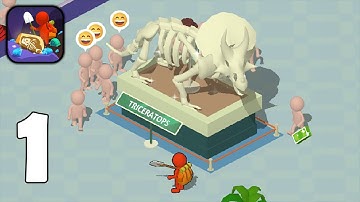 Digging Master - Stickman Dig Deep Dinosaur Museum - Part 1 - Gameplay Walkthrough(iOS, Android)
