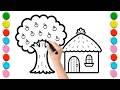 Kids House Coloring / Jumbo Pens Coloring Fun and Drawing For Kids