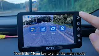 AMTIFO A26 Solar Wireless Magnetic Backup Camera System Operation Video