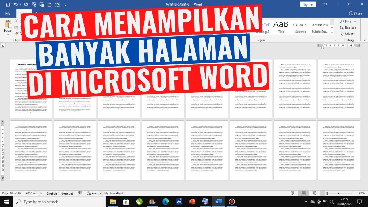 Cara Menampilkan Banyak Halaman Di Microsoft Word YouTube Cara menampilkan banyak halaman di microsoft word youtube