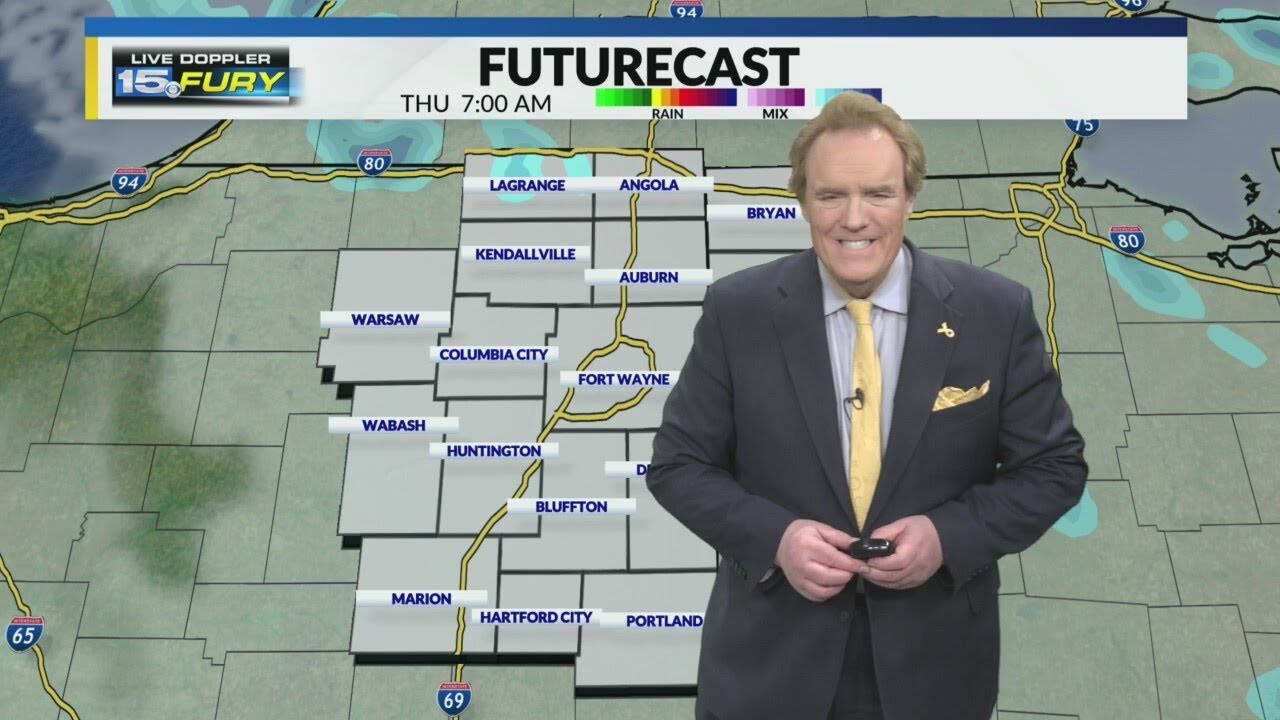 Blustery winter day with snow showers - YouTube