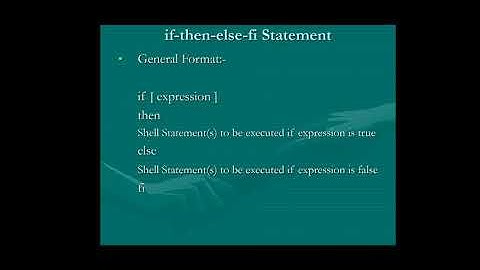 Shell Programming Decision Control Statement Part1