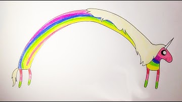 How to draw Lady Rainicorn from Adventure Time step by step