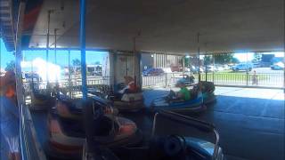 Fergie Bear Rides the Bumper Cars at Bixby Corn Festival