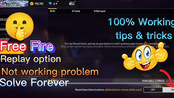 Current device doesn,t support this feature problem solve || free fire replay option on problem